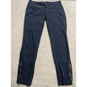 MICHAEL Michael Kors Women's Size 6 Ankle Zip Mid Rise Slim Pants Black